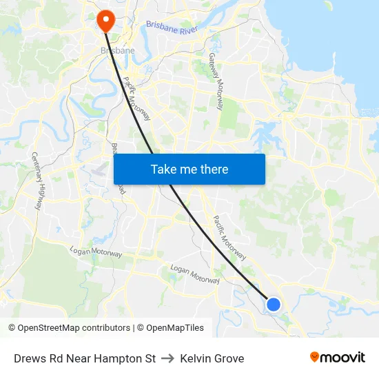 Drews Rd Near Hampton St to Kelvin Grove map