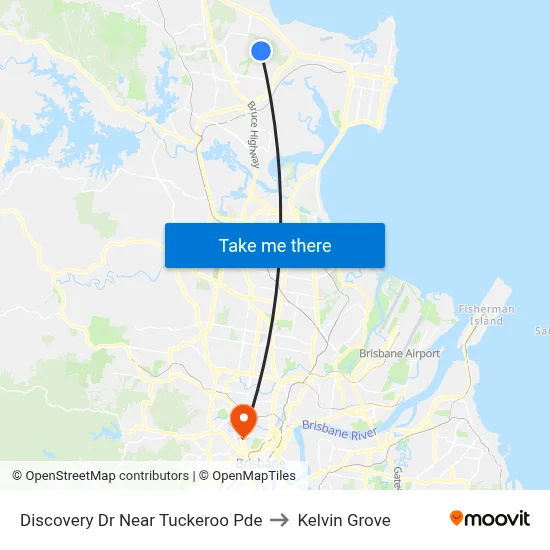 Discovery Dr Near Tuckeroo Pde to Kelvin Grove map