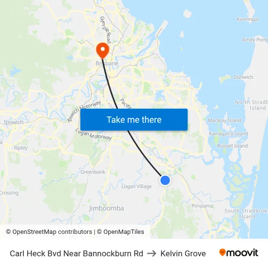 Carl Heck Bvd Near Bannockburn Rd to Kelvin Grove map
