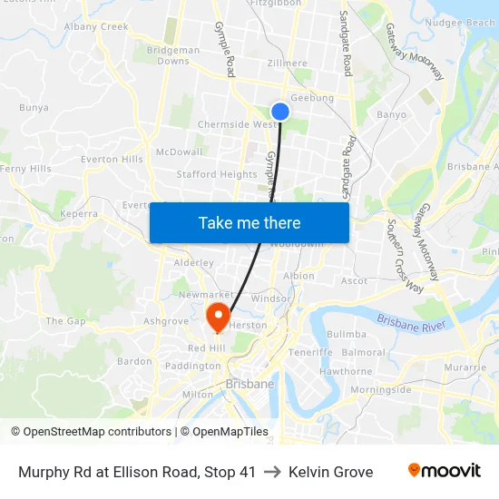 Murphy Rd at Ellison Road, Stop 41 to Kelvin Grove map
