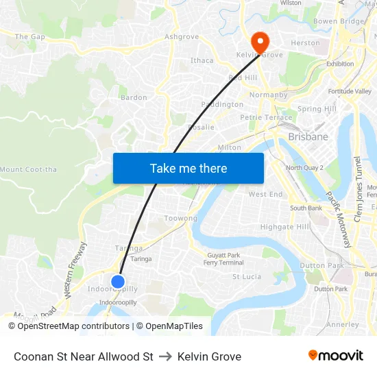 Coonan St Near Allwood St to Kelvin Grove map