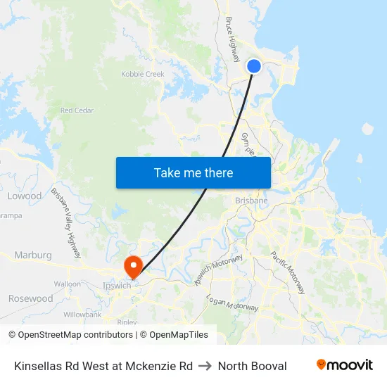 Kinsellas Rd West at Mckenzie Rd to North Booval map