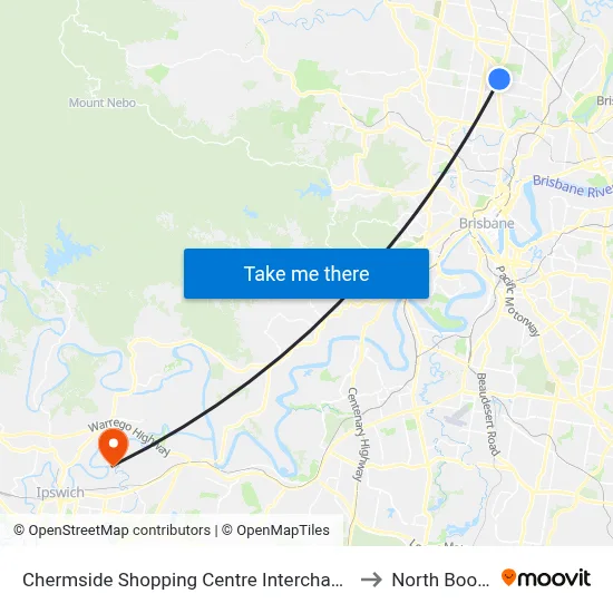 Chermside Shopping Centre Interchange H to North Booval map