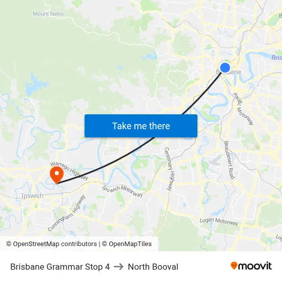 Brisbane Grammar Stop 4 to North Booval map