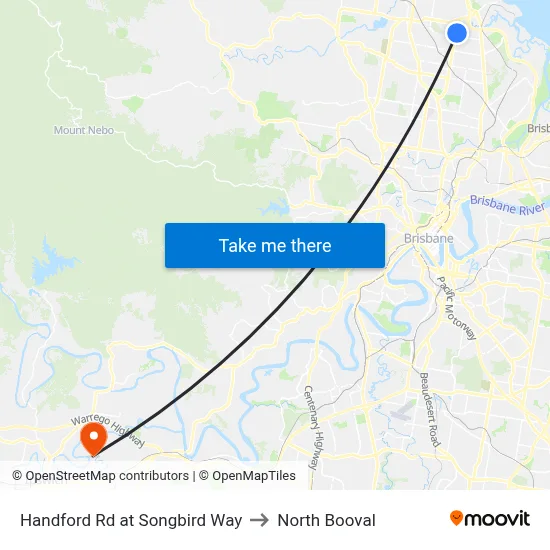 Handford Rd at Songbird Way to North Booval map