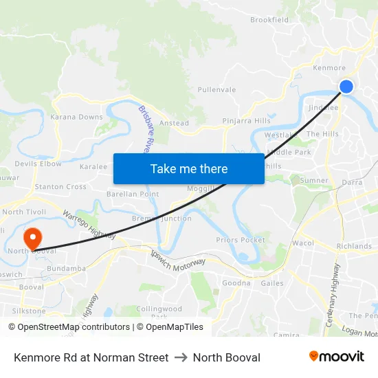 Kenmore Rd at Norman Street to North Booval map