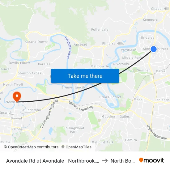 Avondale Rd at Avondale - Northbrook, Stop 60 to North Booval map