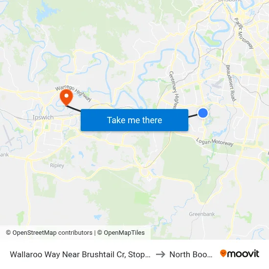 Wallaroo Way Near Brushtail Cr, Stop 61 to North Booval map