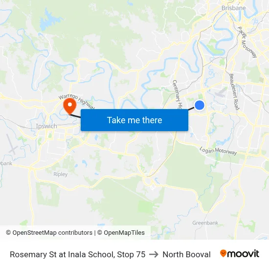 Rosemary St at Inala School, Stop 75 to North Booval map