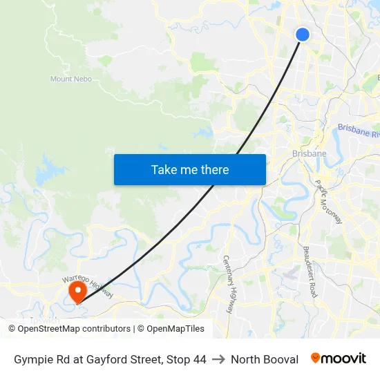 Gympie Rd at Gayford Street, Stop 44 to North Booval map