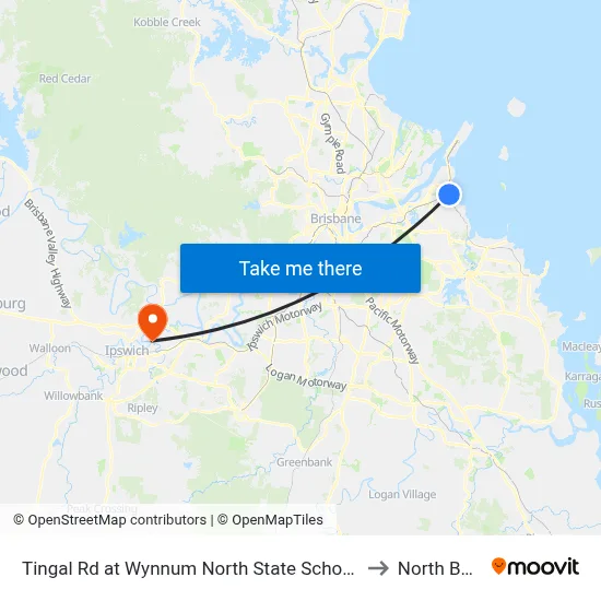 Tingal Rd at Wynnum North State School, Stop 10/5 to North Booval map