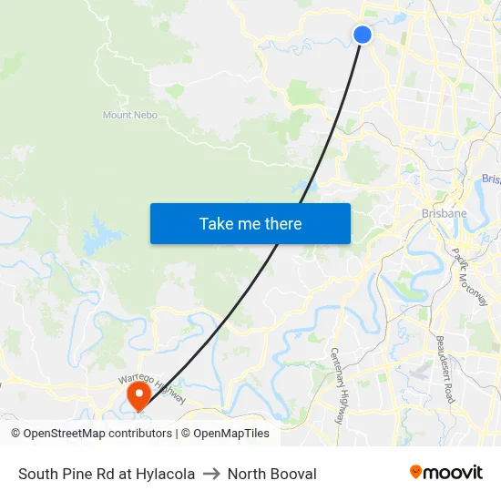 South Pine Rd at Hylacola to North Booval map