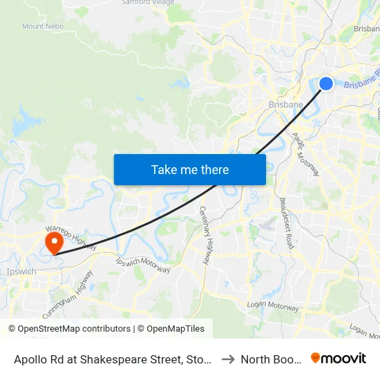 Apollo Rd at Shakespeare Street, Stop 39 to North Booval map