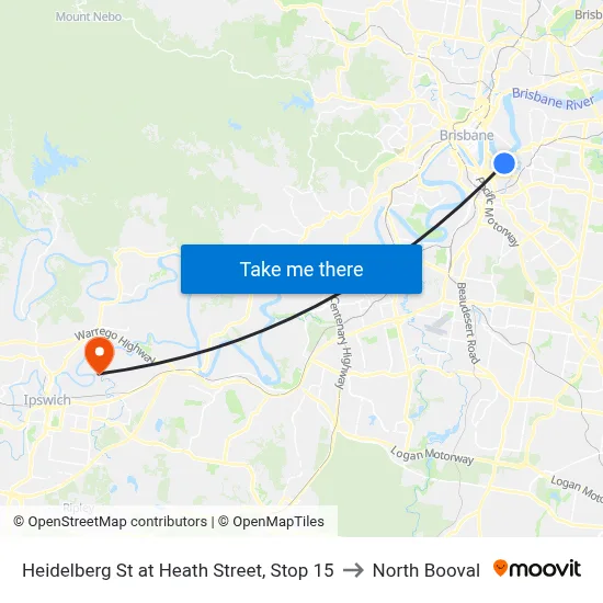 Heidelberg St at Heath Street, Stop 15 to North Booval map