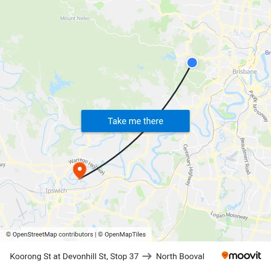 Koorong St at Devonhill St, Stop 37 to North Booval map