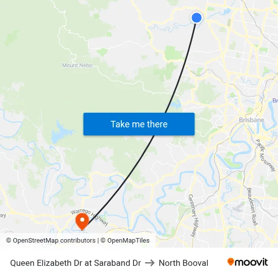 Queen Elizabeth Dr at Saraband Dr to North Booval map