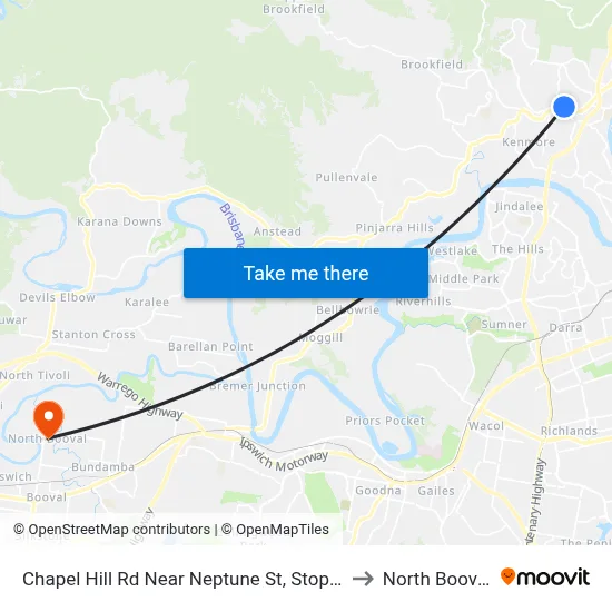 Chapel Hill Rd Near Neptune St, Stop 1 to North Booval map
