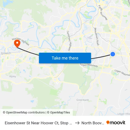 Eisenhower St Near Hoover Ct, Stop 88 to North Booval map