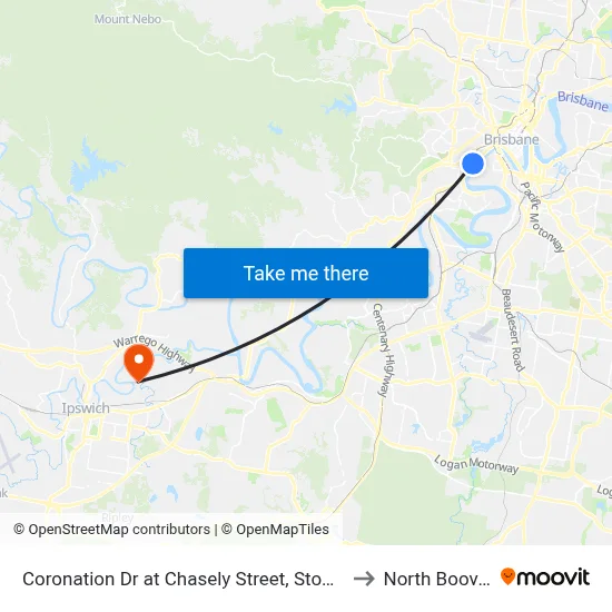 Coronation Dr at Chasely Street, Stop 8 to North Booval map