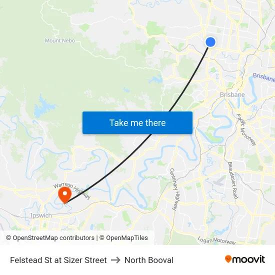 Felstead St at Sizer Street to North Booval map