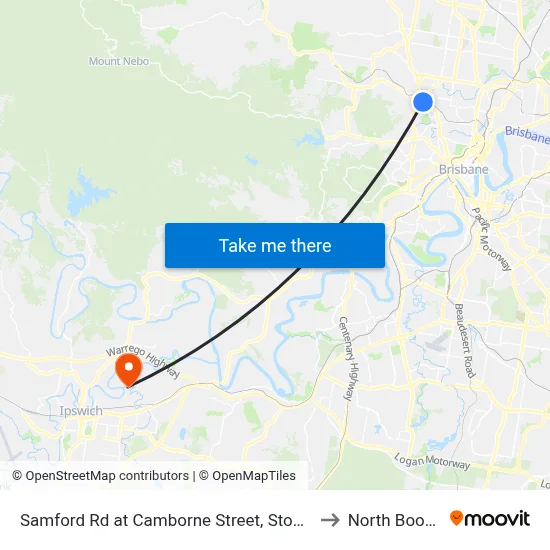 Samford Rd at Camborne Street, Stop 28 to North Booval map