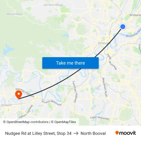 Nudgee Rd at Lilley Street, Stop 34 to North Booval map