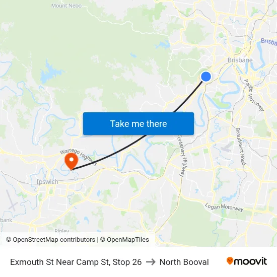 Exmouth St Near Camp St, Stop 26 to North Booval map