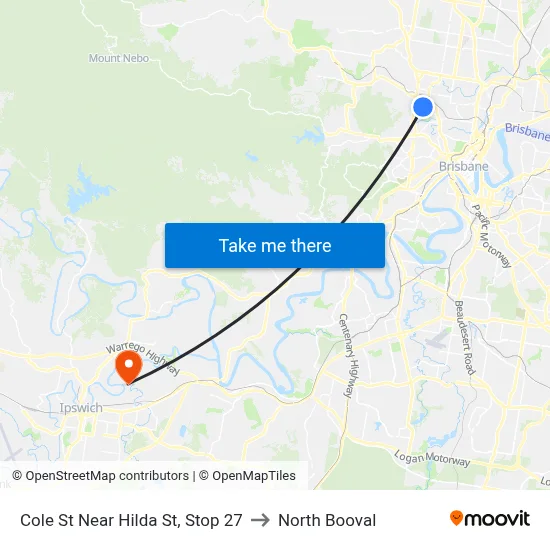Cole St Near Hilda St, Stop 27 to North Booval map