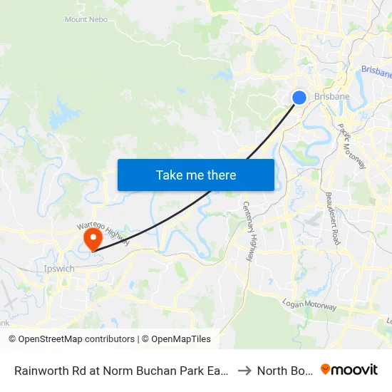 Rainworth Rd at Norm Buchan Park East, Stop 12 to North Booval map