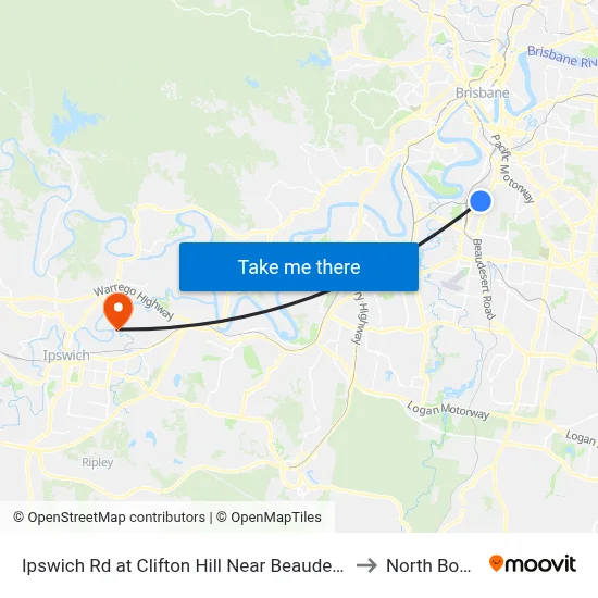 Ipswich Rd at Clifton Hill Near Beaudesert Rd to North Booval map