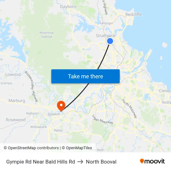 Gympie Rd Near Bald Hills Rd to North Booval map