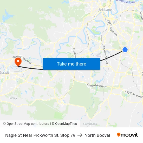 Nagle St Near Pickworth St, Stop 79 to North Booval map