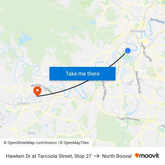 Hawken Dr at Tarcoola Street, Stop 27 to North Booval map