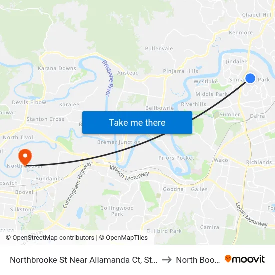 Northbrooke St Near Allamanda Ct, Stop 59 to North Booval map