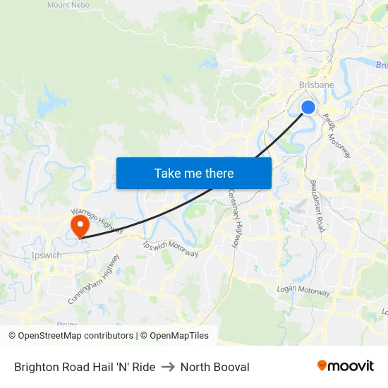 Brighton Road Hail 'N' Ride to North Booval map