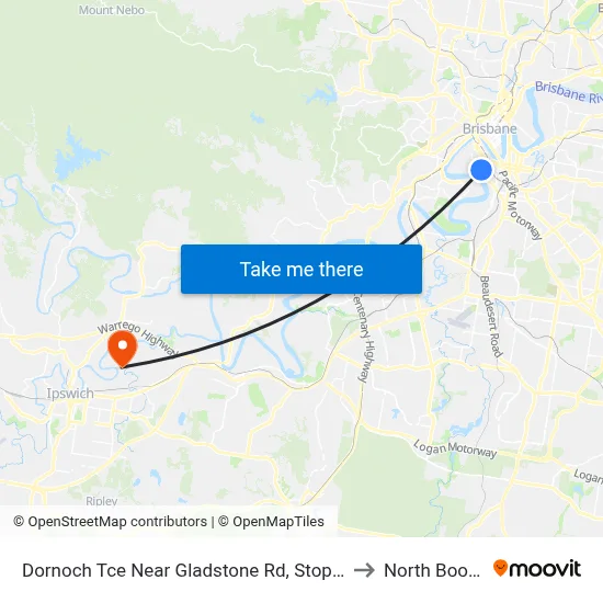 Dornoch Tce Near Gladstone Rd, Stop 21a to North Booval map