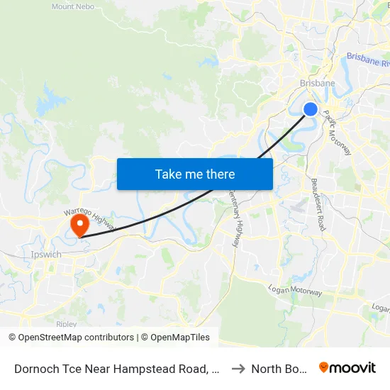 Dornoch Tce Near Hampstead Road, Stop 21 to North Booval map