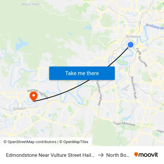 Edmondstone Near Vulture Street Hail 'N' Ride to North Booval map