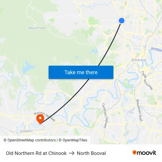 Old Northern Rd at Chinook to North Booval map