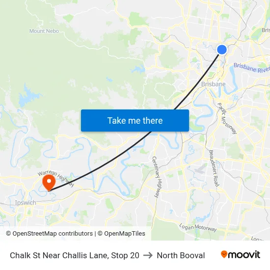 Chalk St Near Challis Lane, Stop 20 to North Booval map