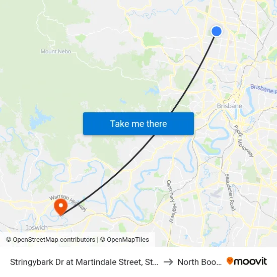 Stringybark Dr at Martindale Street, Stop 47 to North Booval map