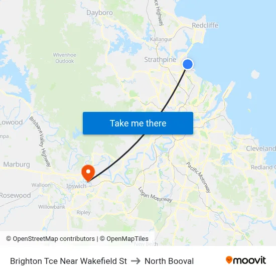 Brighton Tce Near Wakefield St to North Booval map