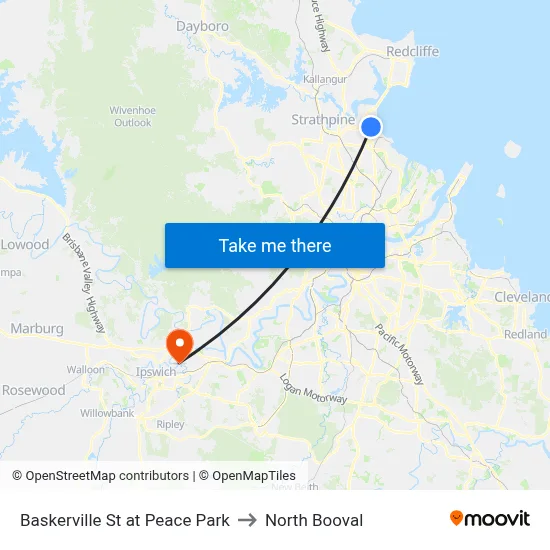 Baskerville St at Peace Park to North Booval map