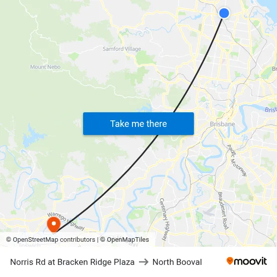 Norris Rd at Bracken Ridge Plaza to North Booval map
