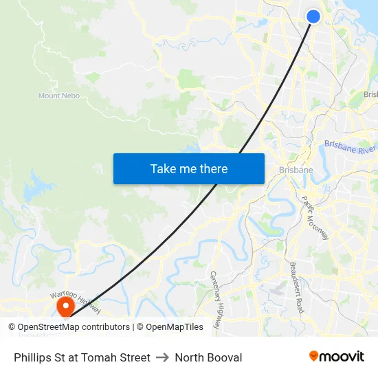 Phillips St at Tomah Street to North Booval map