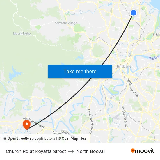 Church Rd at Keyatta Street to North Booval map