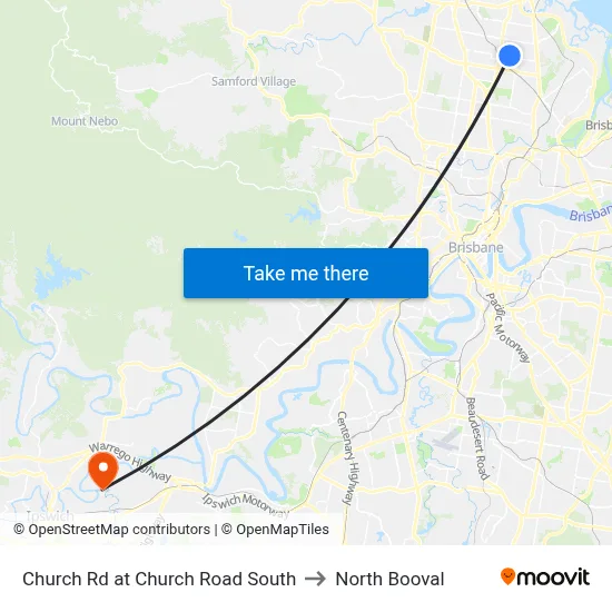 Church Rd at Church Road South to North Booval map