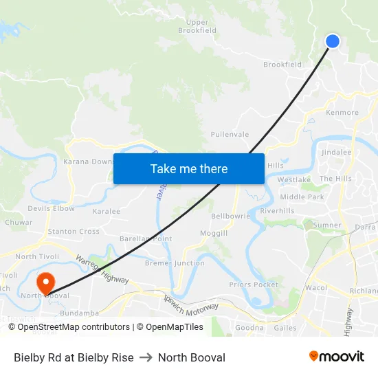 Bielby Rd at Bielby Rise to North Booval map
