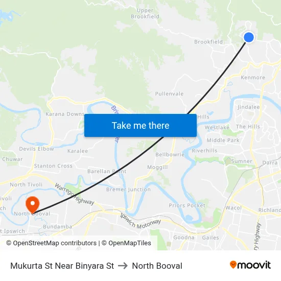 Mukurta St Near Binyara St to North Booval map