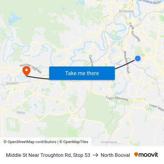Middle St Near Troughton Rd, Stop 53 to North Booval map